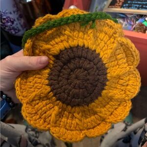 Handmade Sunflower Crochet purse